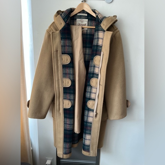 Gloverall Classic Made in England Wool-Blended Tan Hooded Coat size 42 Us /52 EU - Picture 15 of 16